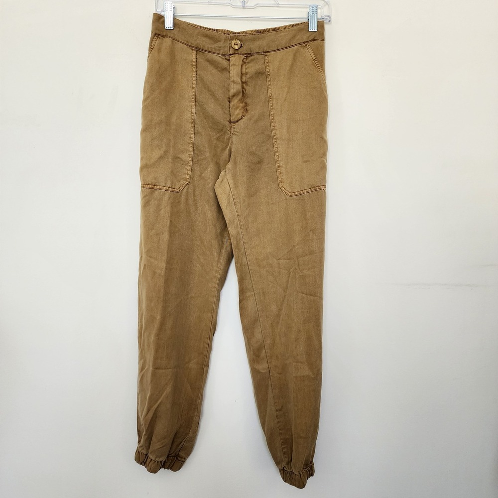 YFB Young Fabulous & Broke Women Brown Tencel Utility Jogger Pants Size S